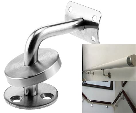 handrail metal brackets|stainless steel wall railing brackets.